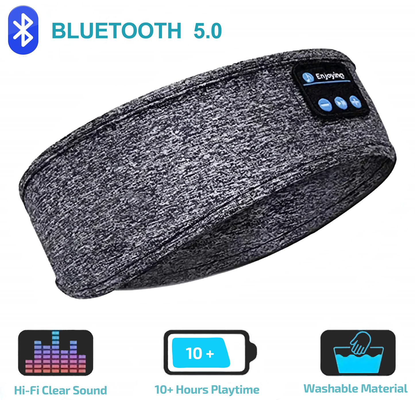 Grey color Bluetooth Headband