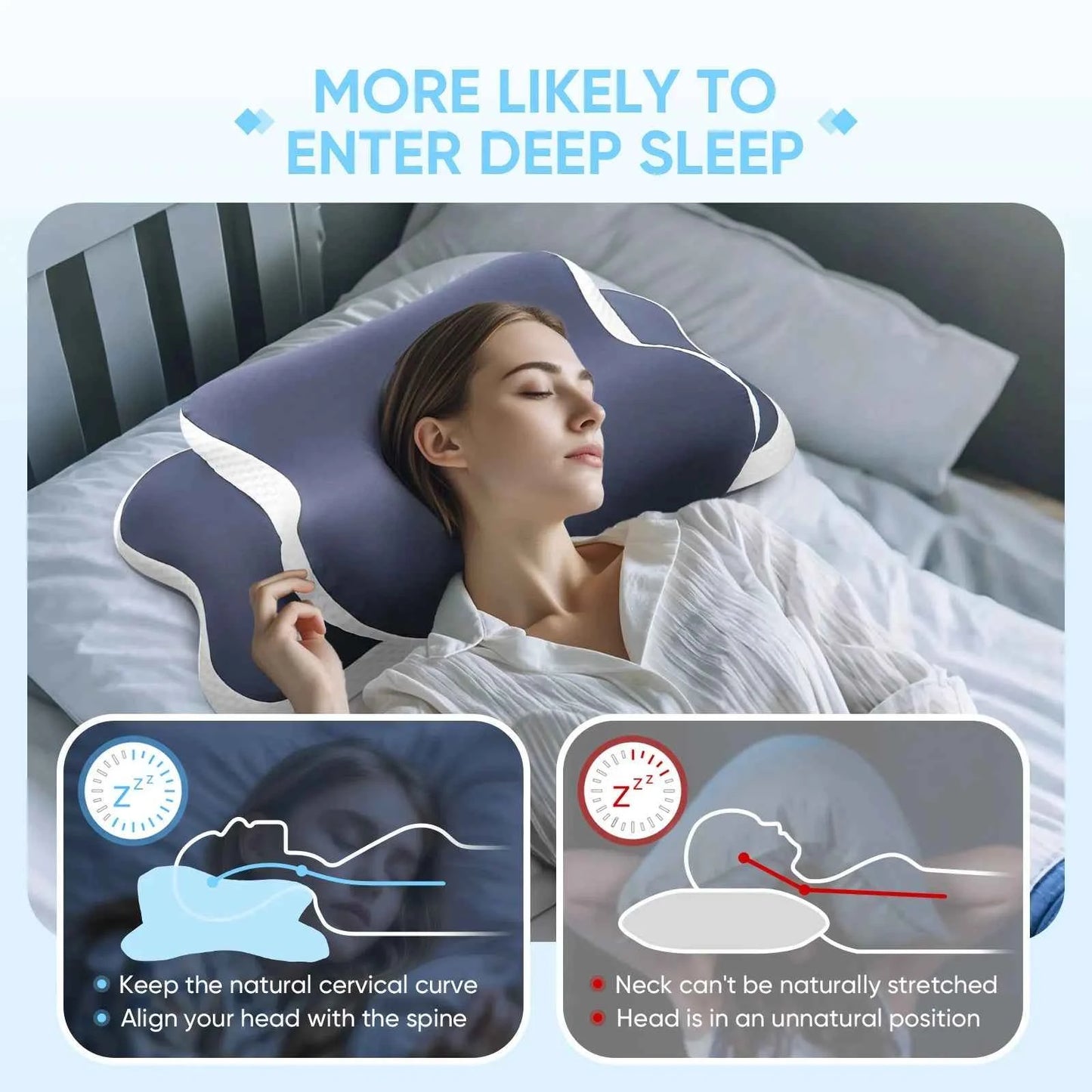 Butterfly Shaped Memory Foam Pillow