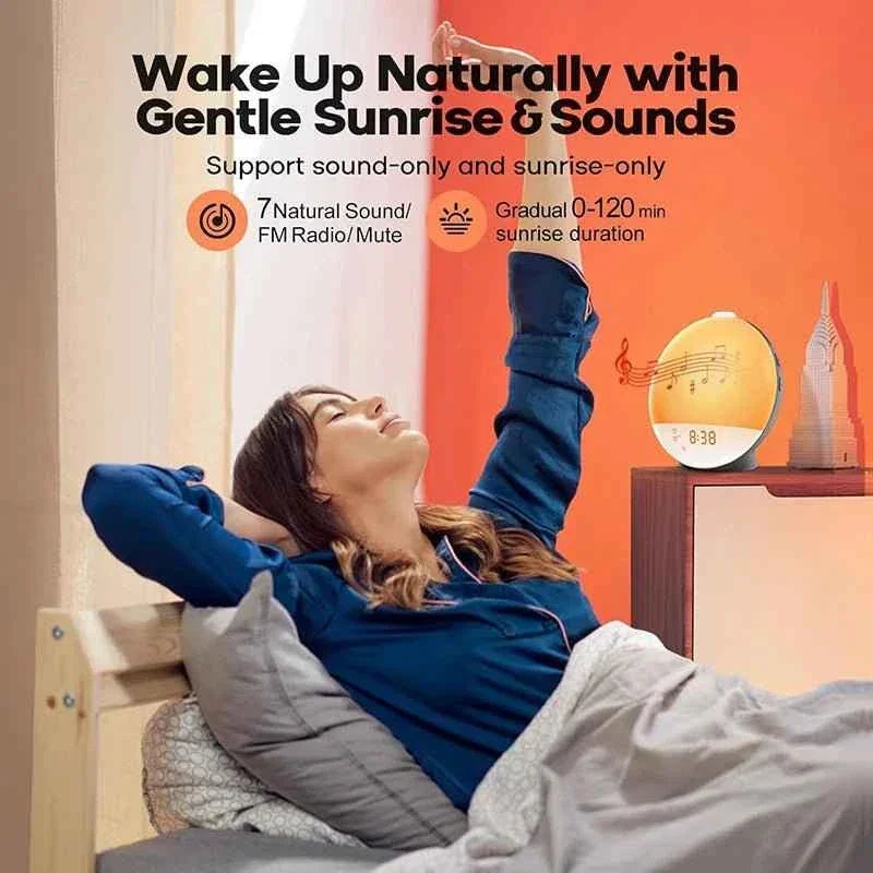 Sunrise Alarm Clock With USB Power Supply