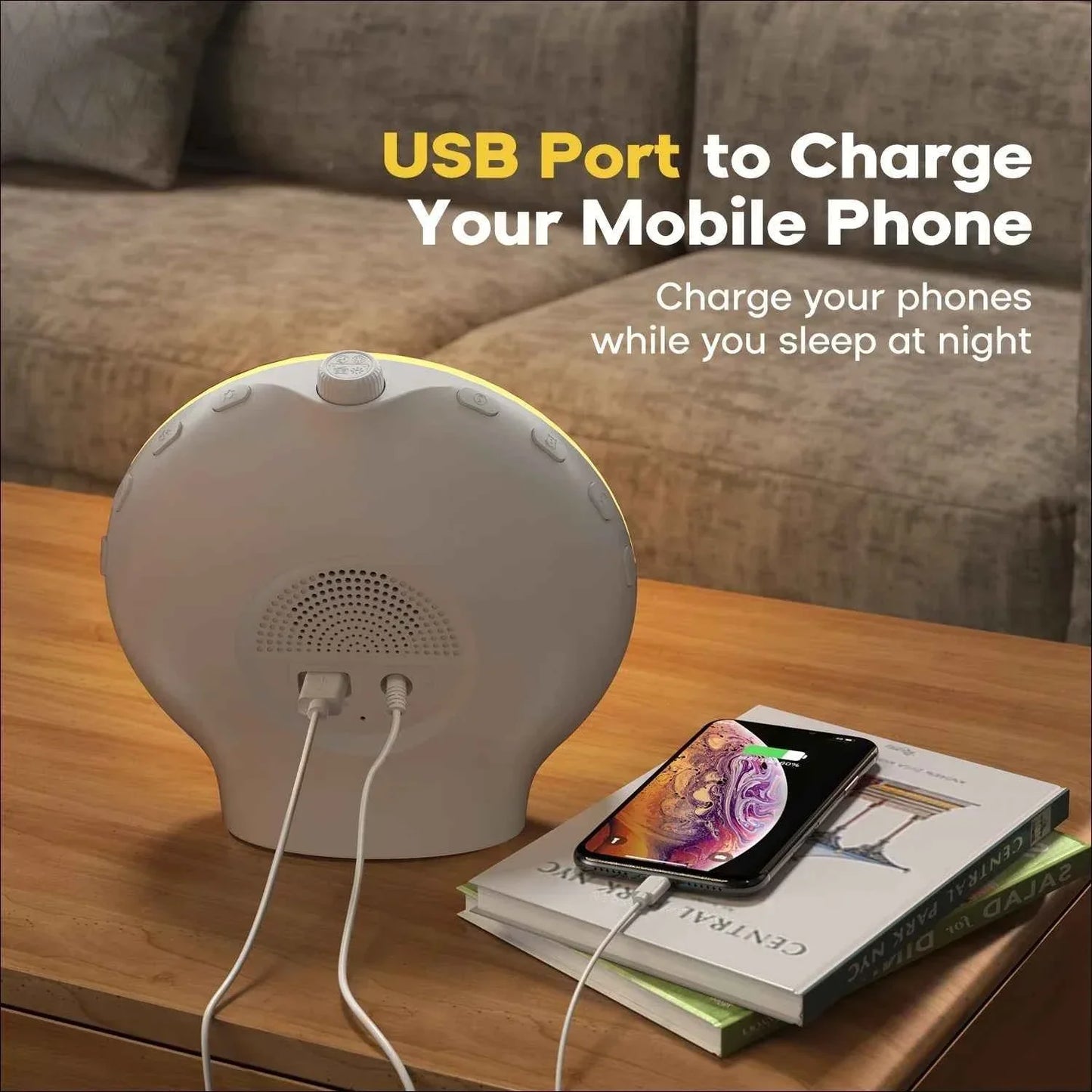 Sunrise Alarm Clock With USB Power Supply