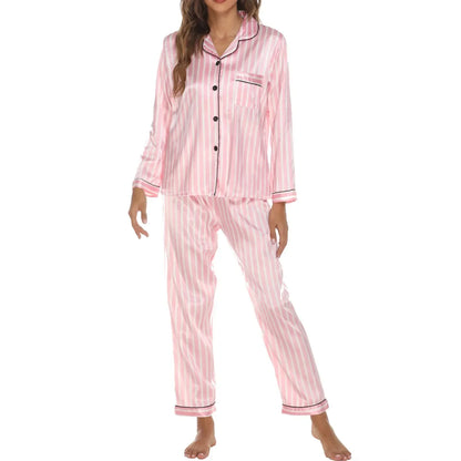 Women's 2 Piece Satin Pajamas