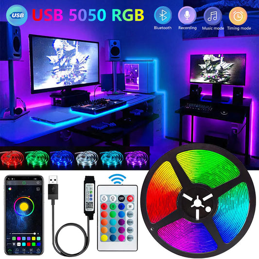 Led Bluetooth Light Strips in room